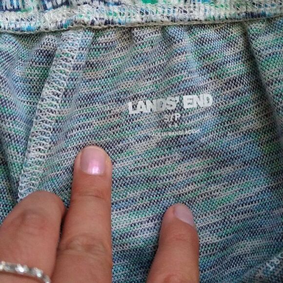 Land's End Space Dye Lounge Pants Blue Turquoise size Small - Picture 3 of 5